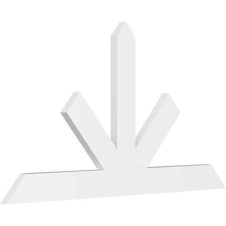 Ekena Millwork Saratoga Architectural Grade PVC Gable Bracket, 72"W x 39"H x 2"D x 6"F, 13/12 Pitch GBP072X39X0206SAR00